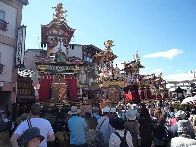 Traditional Japanese festival floats in Takayama and Shirakawa-go.