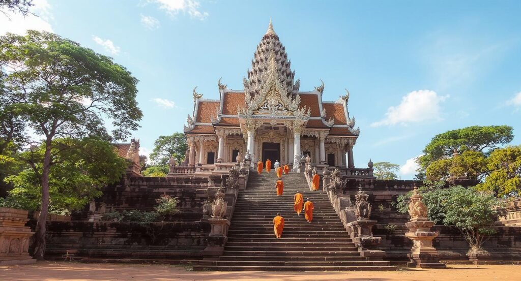 Wat phnom temple cambodia